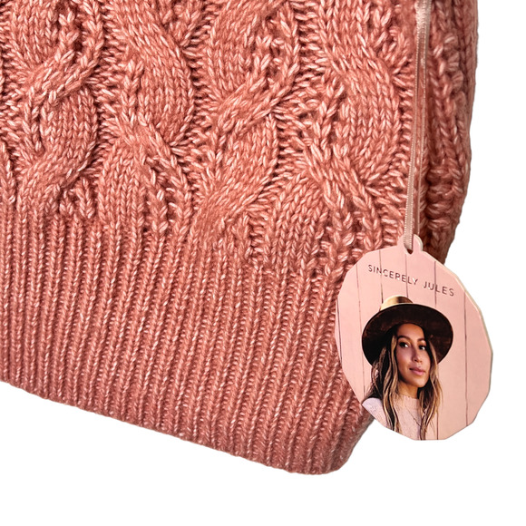 Sincerely Jules Pink Cable Knit Sweater - Picture 3 of 8